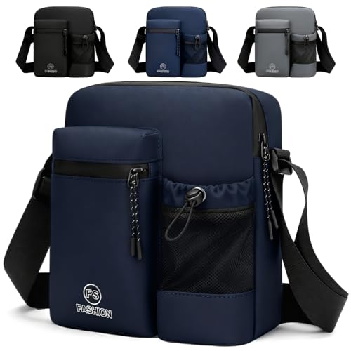 Image of ChioSun Men's Shoulder Bag, Waterproof Water Bottle Messenger Bags(Blue)