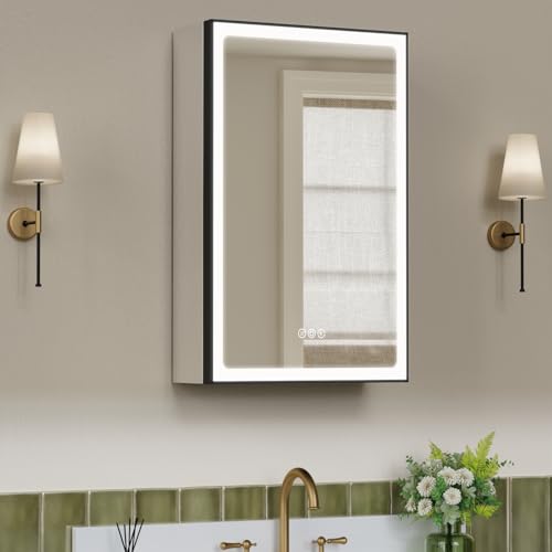 Medicine Cabinet with Lights Mirror Outlets & USB