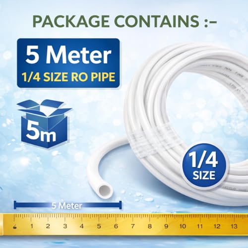 Image of IONIX RO Pipe 1 /4 Inch (5 Meter) | Food Grade Tube for Water Purifier | Compatible with RO Systems | Leak-Proof & Durable