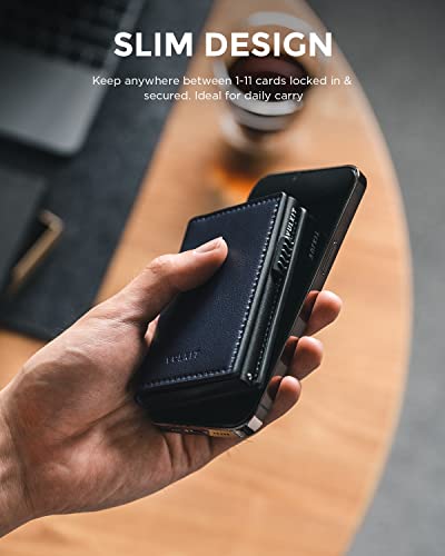 Image of VULKIT Minimalist Card Holder Wallet Pop Up Cards RFID Protection Holds Up to 10 Cards
