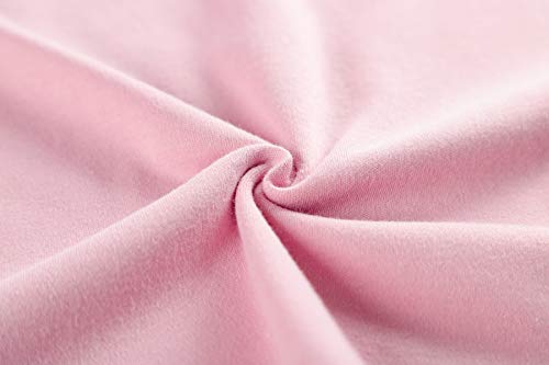 Big Girls Pajamas Set Short T-Shirt And Long Pant Cartoon Sleepwear Cute Pjs For Teen Kids Size 12 14 16 (12, Pink) #TOP4