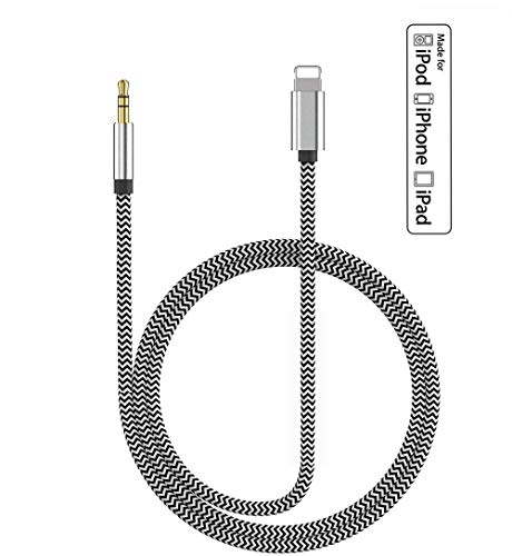 [Apple MFi Certified] Aux Cord for iPhone, Lightning to 3.5 mm Headphone Jack