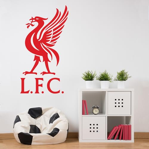 Themed Liverpool FC Wall Sticker - Liver Bird Wall Decal Football Art Mural (90cm height x 50cm width)