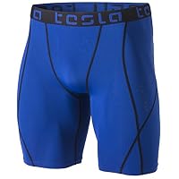 TSLA Men's Athletic Compression Shorts 