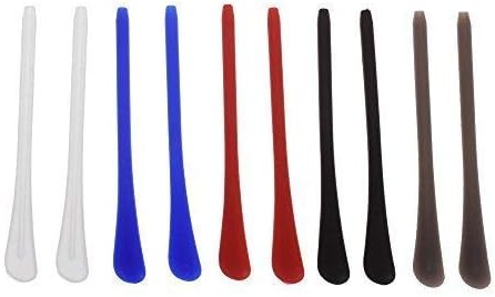 5 pares de puntas de silicona para lentes de oído, piezas de calcetín de oído, reemplazo de tubo para piernas de gafas de metal fino