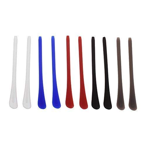 5pairs Silicone Eyeglass End Tips Ear Sock Pieces Tube Replacement for Thin Metal Eyeglass Legs