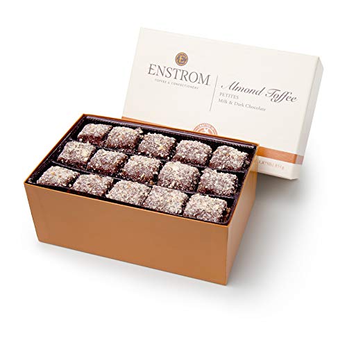 Enstrom Combo Almond Toffee Petites 30oz box | Bite-size | Gluten Free | Kosher Dairy | All Natural