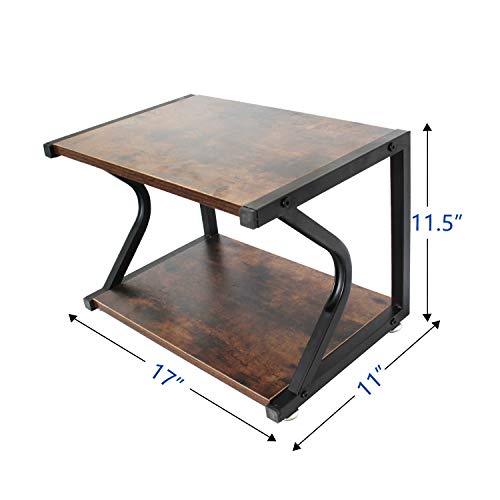 Unistyle Printer Stand With Anti-Skid Pads For Space Organizer,Desktop Stand For Printer As Storage Shelf, Book Shelf, Double Tier Tray For Home Office Organization #TOP5