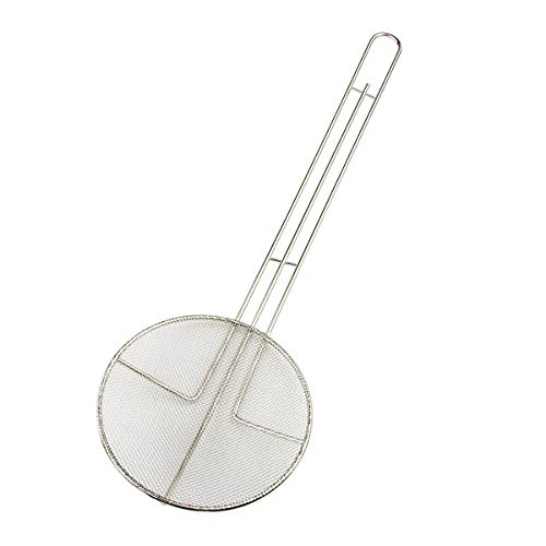 Update International (Skm-Rdf) 6 1/2" Nickel-Plated Round Fine Mesh Skimmer #TOP2