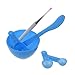 Produktbild TOOGOO(R) 4 in 1 DIY Gesichtsschablonen Strich Pinsel Messer 8.5cm Durchm. Schuessel Kit Blau
