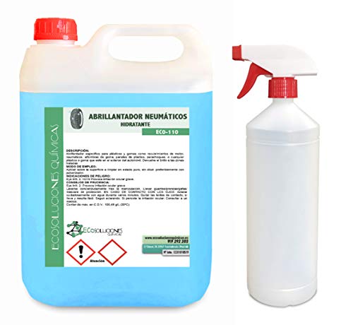 Ecosoluciones Químicas ECO-110 | 5 litros | Abrillantador de Neumáticos y Plásticos Exteriores. Hidrata y Restaura.