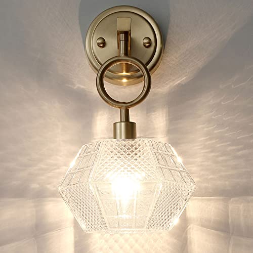 Lámpara de pared de vidrio moderna con aplique interior base E14 sala 5