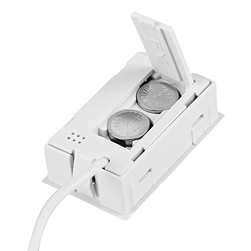 ASHATA Hygromètre numérique, 2-in-1 LCD Thermomètre d'affichage Hygromètre avec sonde externe pour reptile,Mini Hygromètre électronique numérique de température (blanc)