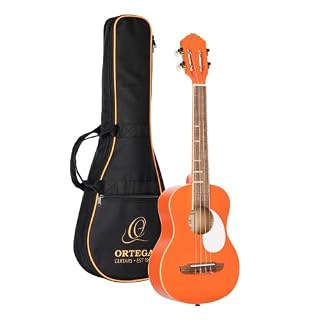 Ortega Guitars Ukulélé Ténor orange – Série Gaucho – housse incluse – corps Agathis (RUGA-ORG) - Les Beatles, Paul McCartney, John Lennon, RIngo Starr, George Harrison