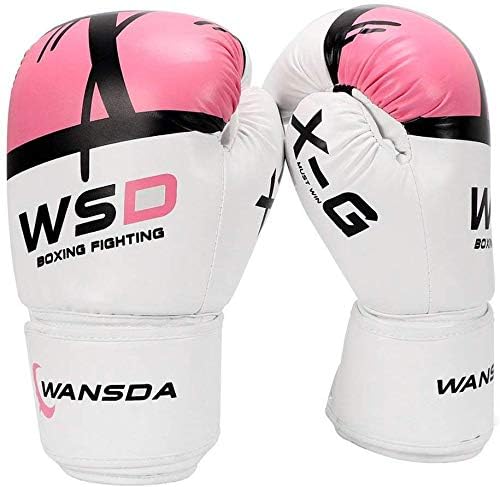 Luwint Boxing Gloves for Kids 6-10 Years, Heavy Bag Fighting Gloves for Boys Girls Training MMA Muay Thai Sparring Punching Boxing (Pink, 6oz) - Thumbnail 2