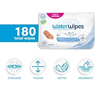 WaterWipes Sensitive+ Newborn & Baby Wipes, 3-In-1 Cleans, Cares, Protects, 99.9% Water, Unscented & Hypoallergenic, 180 Count (3 Packs) — image 2