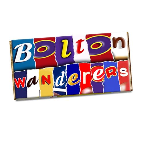 Bolton Wanderers Football Club FC CHOCOLATE BAR WRAPPER Novelty Gift Present for Friends Sport Fans (With Chocolate Bar)