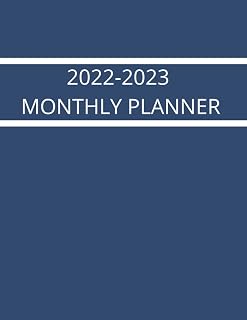 2022-2023 Monthly Planner: Two Year Monthly Weekly Daily Organizer & Planner|2 Year Schedule Agenda with To-Do’s, Holidays, Notes, Celebrations, ... Secretary| Elegant Navy Blue Calendar