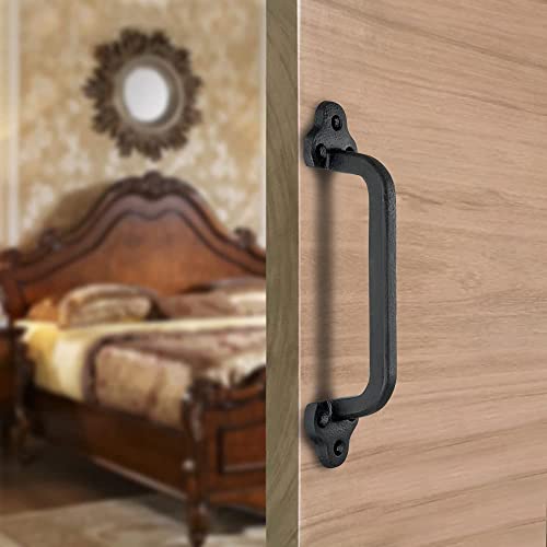 INIRET 4 Packs Black 9" Barn Door Handles, Cast Iron Gate Pull Handles by INIRET - Image 8