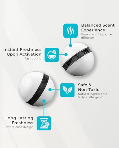 Wellnax Shoe Deodorizer Balls - Sneakers Strong Odor Absorber, Stinky Feet Smell Remover Shoes Freshener Ball And Musty Odors, Deodorant Deodorizers Absorb (Balance)