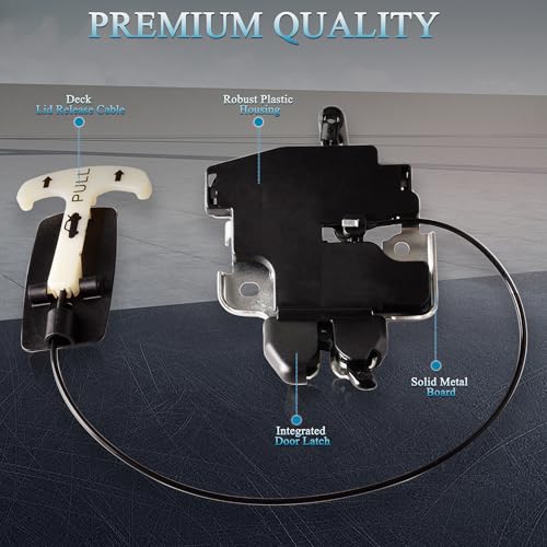 Image of Rear Trunk Lock Latch Lid Actuator Compatible with 2007-2012 Nissan Sentra Replace 84630-ET02A