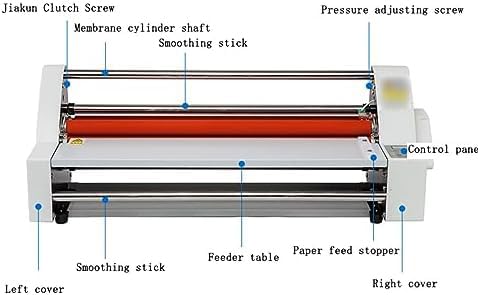 Laminator z wałkami na gorąco i na zimno do ochrony dokumentów, możliwość druku dwustronnego, szerokość 35 cm