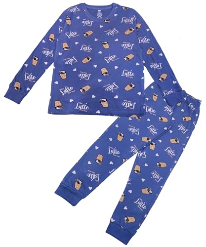 Image of Hestia | H.NSG.N.1 | Kids Girls Nightwear | Sleepwear | Cotton |Trouser Full Sleeves Tshirt | Elastic Waist |Night Dress with Pyjama Tshirts for Girls|All Over Horse Printed |Blue Color 4-6Yrs |Set 1