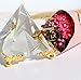 Together-Life Crystal Pyramid Prism, Feng Shui Crafts Meditation Crystal with Gold Stand for Home Office Art Decor, Pyramids Gift, Stand for Prosperity, Positive Energy and Good Luck(6cm)