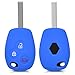 Produktbild kwmobile Autoschlüssel Hülle kompatibel mit Renault 3-Tasten Autoschlüssel - Silikon Schutzhülle Schlüsselhülle Cover in Blau
