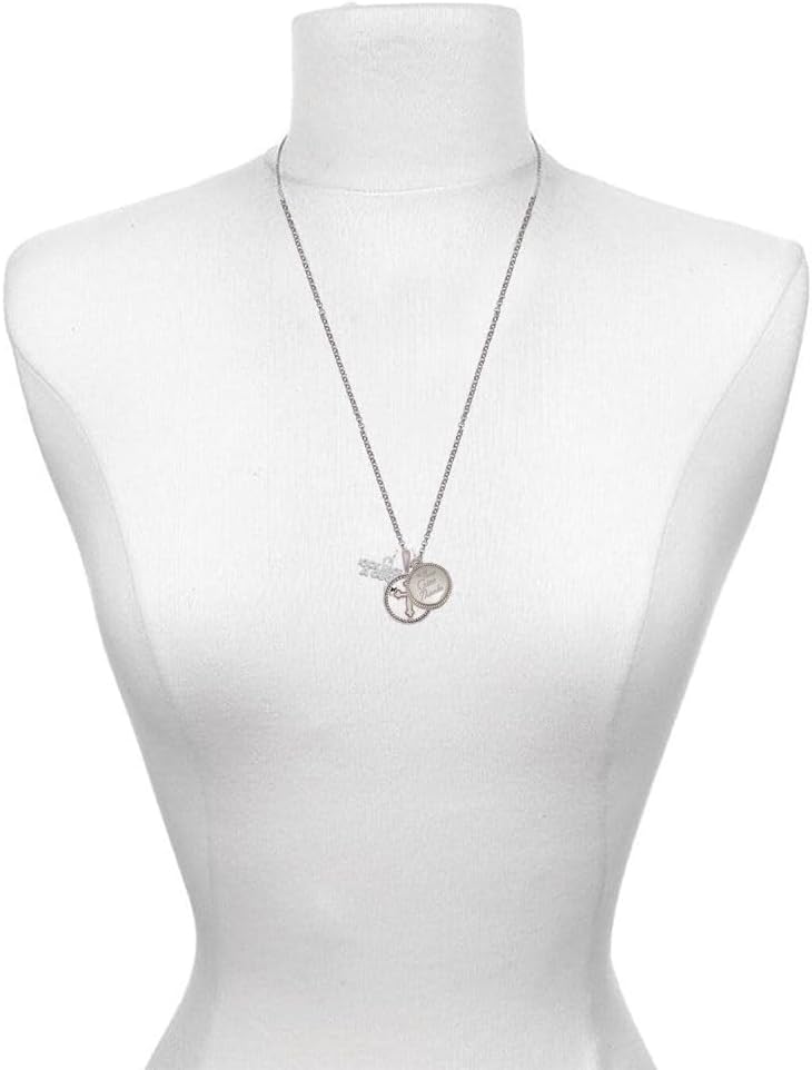 Delight Jewelry Silvertone Kick Like a Girl with Enamel Soccer Ball Silver-tone Give Thanks to God Cross Pendant Necklace, 23"