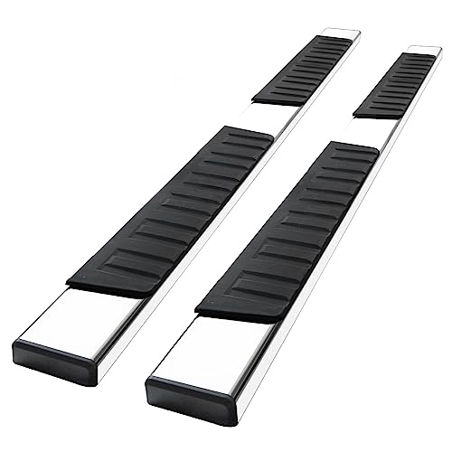 Comnova 6 Inches Running Boards& Steps For 2007-2018 Chevy Silverado Sierra Double Cab Extended Cab（3/4 Size Rear Doors） & 2019 2500 Hd (Exclude 07 Classic)(Include 19 1500 Ld),Nerf Bar Side Steps #TOP15