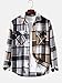 ZAFUL Classic Plaid Shirt for Men Plaid Print Flannel Shirt Gray L