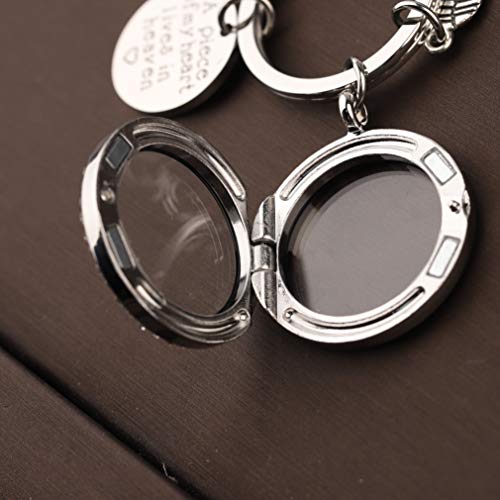 CENWA Memorial Keychain Jewelry Sympathy Gift Photo Frame Keychain A Piece of My Heart Lives in Heaven Loss Jewelry Gift4