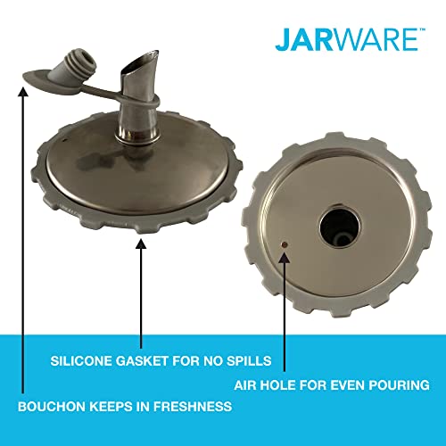 Jarware Stainless Steel Oil Cruet Lid, Regular Mouth Mason Jar Pour Spout Lid by Jarware - Image 6