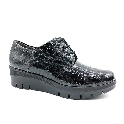 PITILLOS Blucher Sport Coco Charol Mujer 12 Color: Negro Talla: 39