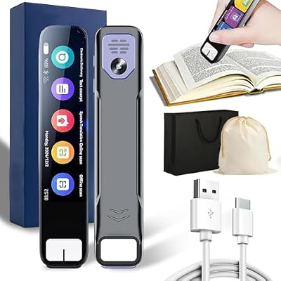 AI Smart Pen, Scan Sense Pen with Instant AI Answers for Math Test, Offline Translation 60+ Languages, Camera, Bluetooth, Music & File Storage for Students