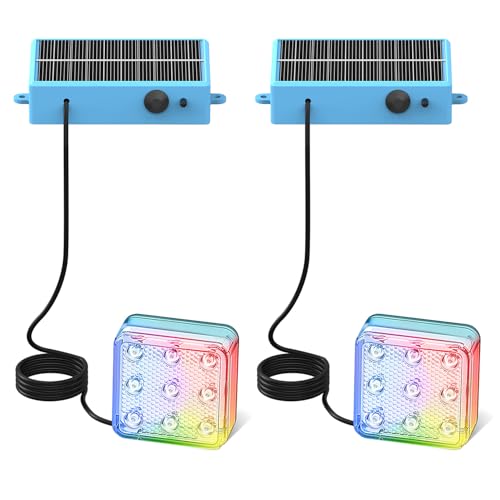 Yichuke Solar Pool Lights, Pool Lights with Remote, 10-Color 4-Mode Light Sensing LED，Underwater...