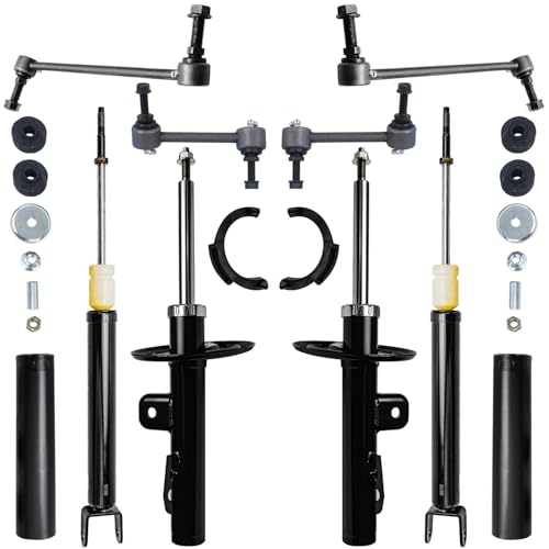 Image of Detroit Axle - 8pc Front Rear Shocks Kit for Ford 2010 2011 2012 Taurus