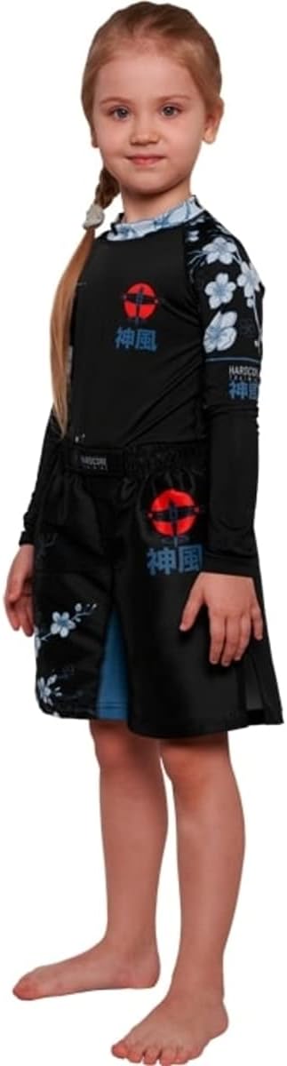 Hardcore Training Kids Rash Guard Compression Base Layer Tights No Gi BJJ Fitness Workout Running - Image 2