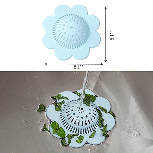 6Pcs Drain Hair Catcher Shower Drain Covers Durable Silicone Hair Stopper,Bathtub And Shower Drain Protectors For Bathroom Bathtub And Kitchen #TOP3