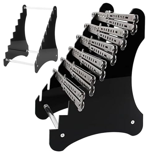 Hotainoys Knife Display Case, Acrylic Knife Display Stand, Black Storage, Holder for, Storage Shelf for Exhibition, Dagger Stand