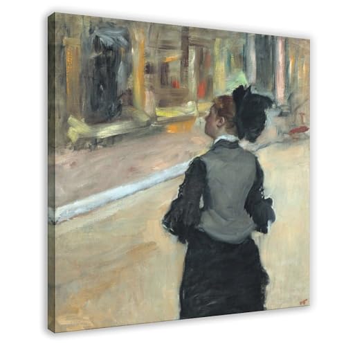 Impression sur toile Edgar Degas femme au musée 40x40 cm pour salon