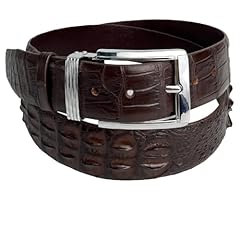 Dark Brown-croc Hornback-pin Buckle
