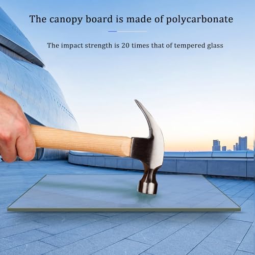 Auvent extérieur élégant en polycarbonate et bras en acier