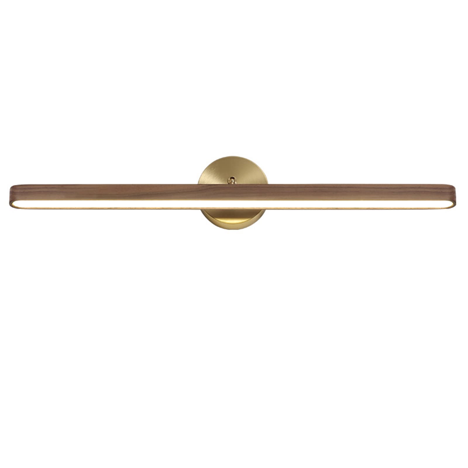 Lampes de miroir de bain simples modernes 60 cm cuivre noyer