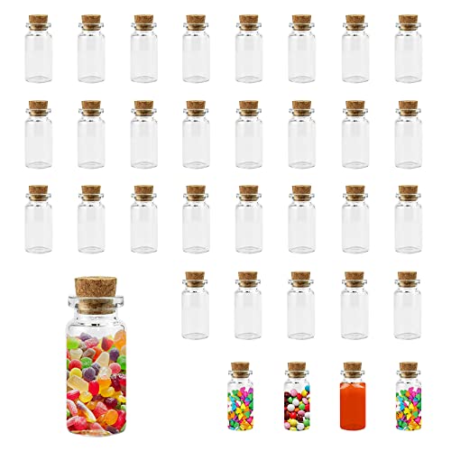 Kleemeiero 33PZS Mini Botella Cristal Pequeña 3ML Frascos con Tapa de Corcho Botes Herméticos de Vidrio con Tapones para Decoración Manualidades Regalos Kleemeiero 33PZS Mini Botella Cristal Pequeña 3ML Frascos con Tapa de Corcho Botes Herméticos de Vidrio con Tapones para Decoración Manualidades Regalos