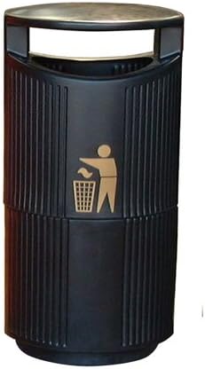 School Bin, 94 Litre River Bin, 5 Year Guarantee, Made in UK, Black, Logo/Crest, Hooded Top Bin, External Bin by Chabrias Ltd