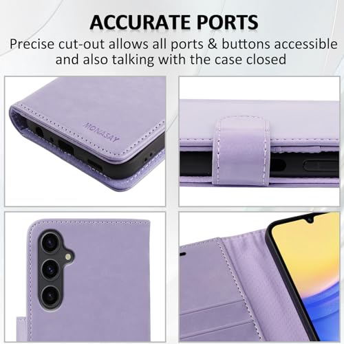 Etui Coque Galaxy A16 housse portefeuille antichoc flip case violet clair