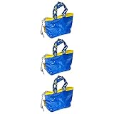 Ikea KNOLIG Mini Blue Bag M眉nzb枚rse mit Schl眉sselanh盲nger, 104.782.42 - 3er Set