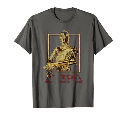 Star Wars Classic C-3PO Vintage Droid Retro Box Portrait T-Shirt
